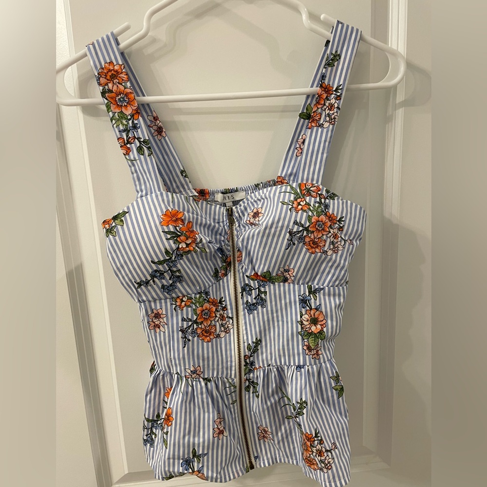 Floral Summer Corset Tank Top size small